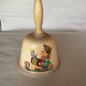 Hummel Cream Bell with Boy and Bird Motif